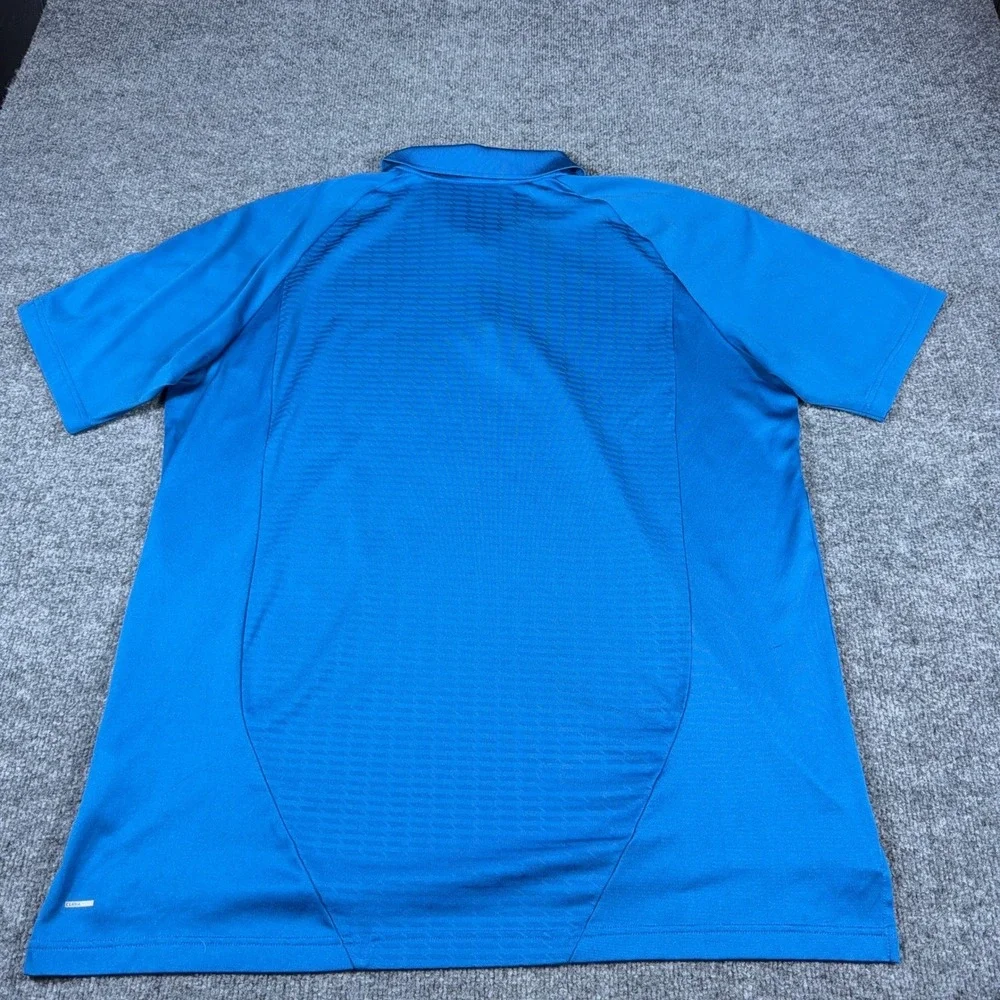 Adidas Golf Mens XL Blue Quarter Zip Polo Shirt